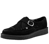 T.U.K. Pointed Creeper Monk Buckle - Chaussures pour Hommes et Femmes - Couleur Daim Noir - Taille EU43