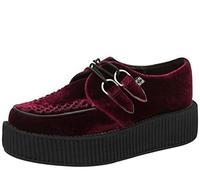 T.U.K. Vegan Viva High Creeper - Chaussures pour Hommes et Femmes - Couleur Velours de Bourgogne - Taille EU42