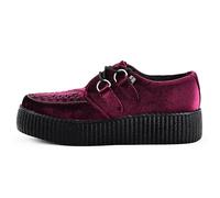 T.U.K. Vegan Viva High Creeper - Chaussures pour Hommes et Femmes - Couleur Velours de Bourgogne - Taille EU42