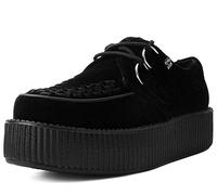 T.U.K. Vegan Viva High Creeper - Chaussures pour Hommes et Femmes - Couleur Velours Noir - Taille EU41