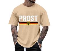 T V T-shirt pour homme pour les loisirs en plein air, coupe ample avec imprimé fête de la bière, parfait pour l'été, lavable en machine, peut être combiné avec un short de soirée pyjama, débardeur de