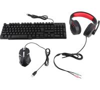 T-Wolf TF800 Combinaison de jeu en quatre parties Clavier 104 touches Souris respiratoire 4 couleurs Casque 3,5 mm Pad anti-dérapage