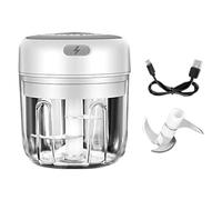T.Y.G.F Mini Hachoir Électrique, 100ML Électrique Robot Culinaire Portable avec 3 Lames Tranchantes Hachoir Alimentaire Processeur de Hachoir pour Aliments pour Bébé, Viande, Oignon