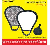 T & YFOTOP 30cm 60cm 80cm 110cm 90*120cm 2in1 5in1 7in1 Pliable Réflecteur De Lumière De Studio de Photographie Réflecteur - Type 30cm White Silver #B