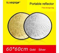T & YFOTOP 30cm 60cm 80cm 110cm 90*120cm 2in1 5in1 7in1 Pliable Réflecteur De Lumière De Studio de Photographie Réflecteur - Type 60cm Gold Silver #A