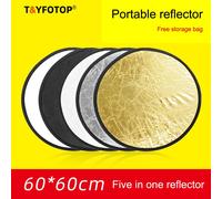 T & YFOTOP 30cm 60cm 80cm 110cm 90*120cm 2in1 5in1 7in1 Pliable Réflecteur De Lumière De Studio de Photographie Réflecteur - Type 60cm 5in1 #A