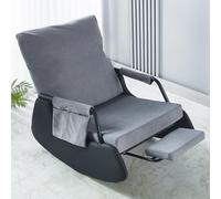 T-ZBDZ Fauteuil à Bascule Évolutif Avec Repose-Pieds, Accoudoirs, Dossier Réglable 3 Positions - Pour Allaitement, Relaxation, Salon, Chambre à Coucher