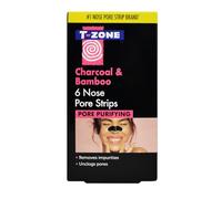 T-Zone Lot de 6 bandes de pores de nez charbon et bambou - Élimine la saleté et l'excès d'huile, aide à éliminer les impuretés, débouche les pores