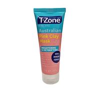 T-Zone Masque à l'argile rose australienne - Éclaircissant et détoxifiant, enrichi en extrait de prune de Kakadu, aloès, hamamélis et vitamines A, E et C - 75 ml