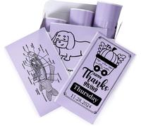 T02 Lot de 3 rouleaux de papier autocollant pour imprimante Violet 50 mm x 3,5 m Durée de vie 20 ans