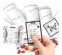 T02 Papier Transparent Thermique, Taille 50mm x 3.5m, 3 Rouleaux | Phomemo Papier Transparent pour Memoking & Phomemo T02/M02X/M02L/Q02 Mini Imprimante