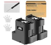 T04D1 / T04D100 Boîte de Maintenance de l'encre Compatible pour Epson ET-4850 ET-4856 ET-5150 ET-5170 ET-15000 ET-M1170 ET-M1180 ET-M2170 ET-M3170 Imprimante Boîte de Maintenance C13T04D100, 2 Pack