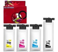 T05A1 T05A2 T05A3 T05A4 Lot de 4 encres pigmentées compatibles avec Epson Workforce WF C878 et WF C879