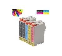 Cartouche d'encre GENERIQUE T0611-T0614 Lot de 5 Cartouches d'encre Compatible avec Epson Stylus DX3800 DX3850