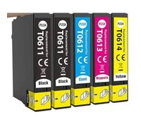 T0615-5 Cartouches d'encre Compatibles avec Epson T0615 Ours en Peluche T0615 : T0611 T0612 T0613 T0614 Epson Stylus D68 D88 DX 3850