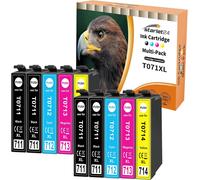 T0715 10 x Compatible Ink Cartridges for Stylus BX300F SX610FW SX600FW SX510W SX510W SX400 SX410 SX410 SX415 SX100 SX200 SX210 SX210 SX210 SX22 15. SX2 18 DX4400 DX7400