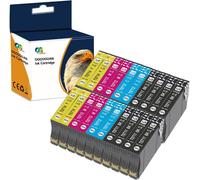 T0715 Cartouche d'encre Compatible pour Epson T0711 T0712 T0713 T0714 avec Epson Stylus SX200 SX215 SX218 SX400 SX415 SX510W SX515W DX4450 DX5050 DX6000 DX8450(20Pcs)