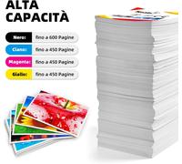 T0715 Cartouche d'Encre Compatible pour Epson T0711 T0712 T0713 T0714 pour SX100 SX110 SX210 SX215 SX410 SX415 SX510W SX515W SX610FW DX4400 DX7450 DX8400 DX9400F, 4Noir/2Cyan/2Magenta/2Jaune