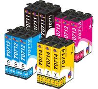 T0715 Multipack Cartouche Pour Epson T0711 T0712 T0713 T0714 T0715 Pour Epson Stylus Sx400 Sx218 Sx510W Sx205 Sx105 Dx8450 Sx115 Sx110 Sx415 Sx515W Sx215 Dx5050 Dx7450 Dx4400 Sx200(12 Pack)