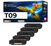 T09 3017C006 3018C006 3019C006 3020C006 Pack 5 Toners compatibles pour Canon X C1127i Noirs et Couleurs avec Puce