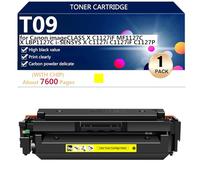 T09 Cartouches de Toner Compatibles avec Puce pour Canon imageCLASS X C1127iF MF1127C X LBP1127C i-SENSYS X C1127i C1127iF C1127P Imprimante, 7600 Pages,Yellow-1 Pack