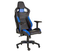 T1 Race - Fauteuil Gaming en Similicuir (Montage Facile, Ergonomique, Hauteur Réglable et Accoudoirs 4D, Confortable avec Dossier Inclinable) Noir/Bleu