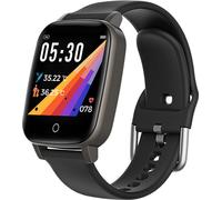 T1 Smart Watch hommes femmes mesure de la température du corps fréquence cardiaque podomètre bande noire