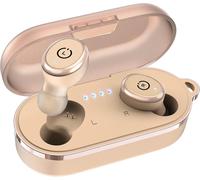 T10 Écouteurs Bluetooth Sans Fil, Ecouteurs Sans Fil Sport 45H D'Autonomie Basses Profondes, Ipx8 Casque Bluetooth Sans Fil Ajustement Parfait Kaki