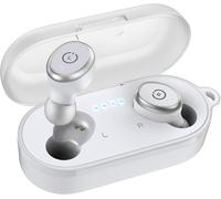 T10 Écouteurs Bluetooth Sans Fil, Ecouteurs Sans Fil Sport 45H D'Autonomie Basses Profondes, Ipx8 Casque Bluetooth Sans Fil Ajustement Parfait Blanc[L713]