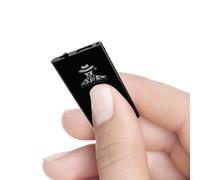 T10-PASS - Micro espion - mini enregistreur vocal discret, ultra-compact (4 × 2 cm X 5 mm) - Fonctionnement silencieux, sans bip ni LED - Réunions, voiture, contextes professionnels - Marque française