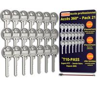 T10-PASS - Pack 21 Pass PTT de A10 à U10 Complet - Édition Régie Calibrée - Série Utilisée en Milieu Pro - Fabrication Française - Pour batteries et boites aux lettres individuelles. Marque Française.