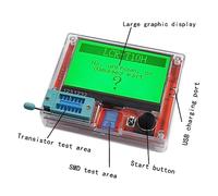 T10H Transistor Meter Testeur de résistance de capacité multifonction de haute qualité Affichage graphique grand écran pour transistor de résistance de condensateur de diode (Version batterie au