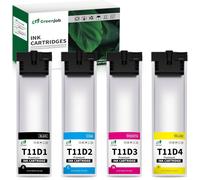 T11D1-T11D4 Cartouche D'Encre Pour Epson T11D T11D1 T11D2 T11D3 T11D4 Pour Epson Workforce Pro Wf-C5390Dw Wf-C5890Dwf Wf-C5390Dn Wf-C5390Dw Bam Wf-C5390Dw Bam (4 Pack)[Marque187]