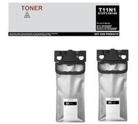 T11N1 Lot de 2 toners noirs compatibles avec Epson C13T11N140
