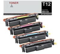T12 Lot de 4 cartouches de toner multicolores compatibles avec Canon 5098C006 5097C006 5096C006 5095C006