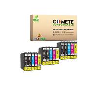 COMETE, Marque française - T1285-15 Cartouches d'encre Compatibles avec Epson T1285 Renard - pour Epson Stylus T22 Office BX305F BX305FW SX125 SX130 SX230 (Noir et Couleur)