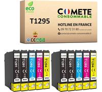 T1295-10 Cartouches d'encre Compatible avec EPSON T1295 Pomme (T1291 T1292 T1293 T1294) pour Cartouche Epson T1295