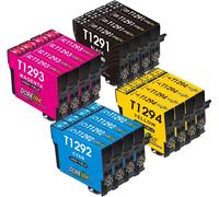 T1295 Multipack Pour Epson T1291 T1292 T1293 T1294 Cartouche D'Encre Pour Epson Stylus Sx235W Sx425W Sx435W Sx445W Sx525Wd Sx535Wd Stylus Office Bx635Fwd Bx625Fw Workforce Wf-3520 Wf-7515