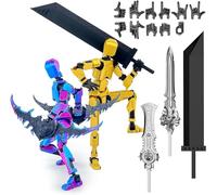 T13 Action Figure, 2/3/4pcs Figurine d'action Titan 13, Figurines d'action Multi-Articulations Lucky 13, Dummy 13 Figurine, Décoration de Bureau (2PCS C)