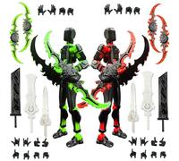T13 figurine articulée set (assemblage terminé), 3D Imprimé multi-articulées, figurines d'action Titan 13, Dummy 13 Lucky Robot Nova, décorants de bureau pour les amateurs de jeu Toys (Rouge Vert)
