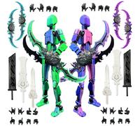 T13 figurine articulée set (assemblage terminé), 3D Imprimé multi-articulées, figurines d'action Titan 13, Dummy 13 Lucky Robot Nova, décorants de bureau pour les amateurs de jeu Toys (Bleu Violet)