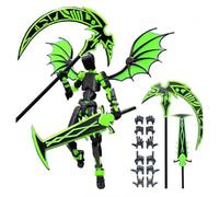 T13 Figurine articulée T13 robot multi articulations 3D Imprimé Figurines d'action Titan 13 Dummy 13 Lucky Robot nouveau modèleFigurine d'action cadeau décoration de bureau à collectionner (noir vert)