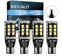 T15 W16W LED Ampoule 921 912 LED feu de recul CANBUS Sans Erreur Ampoule Led 12v Lampe de remplacement pour Feux de recul de feu de stationnement arrière de Voiture Blanc Paquet de 4