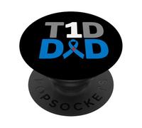 T1D Dad Diabetes Sensibilisation Survivor Combat Survivor PopSockets PopGrip Adhésif