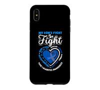 T1D Maman Papa My Son's Fight Type 1 Sensibilisation au diabète Coque pour iPhone XS Max