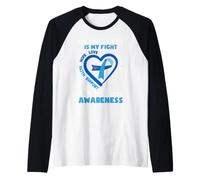 T1D Maman Papa My Son's Fight Type 1 Sensibilisation au diabète Manche Raglan