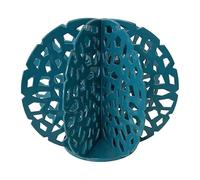 t1t Cactus Décoratif en Acier, Motif Ajouré, Bleu Polaire, 25 x 21,5 cm, Design Boule, Style Extérieur, Fabrication Française, sans Assemblage Requis