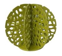 t1t Cactus Décoratif en Acier, Motif Ajouré, Vert Curry, 25 x 21,5 cm, Design Boule, Style Extérieur, Fabrication Française, sans Assemblage Requis