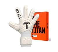 T1TAN Classic White-Out Junior Gants de Gardien de But Junior, Gants de Football, Tailles 3-6, pour garçons et Filles, de 4 à 11 années