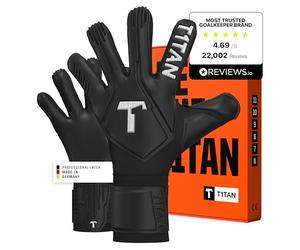 T1TAN Legend Black-Out Professionnels Gants de Gardien de But pour entraînement et matchs, Enfants et Adultes, Latex, Taille 9